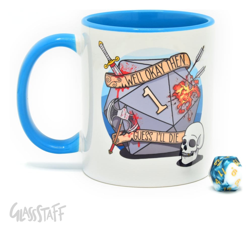 Glassstaff Gift Set Mug & Dice D20 Guess I'll Die Glassstaff