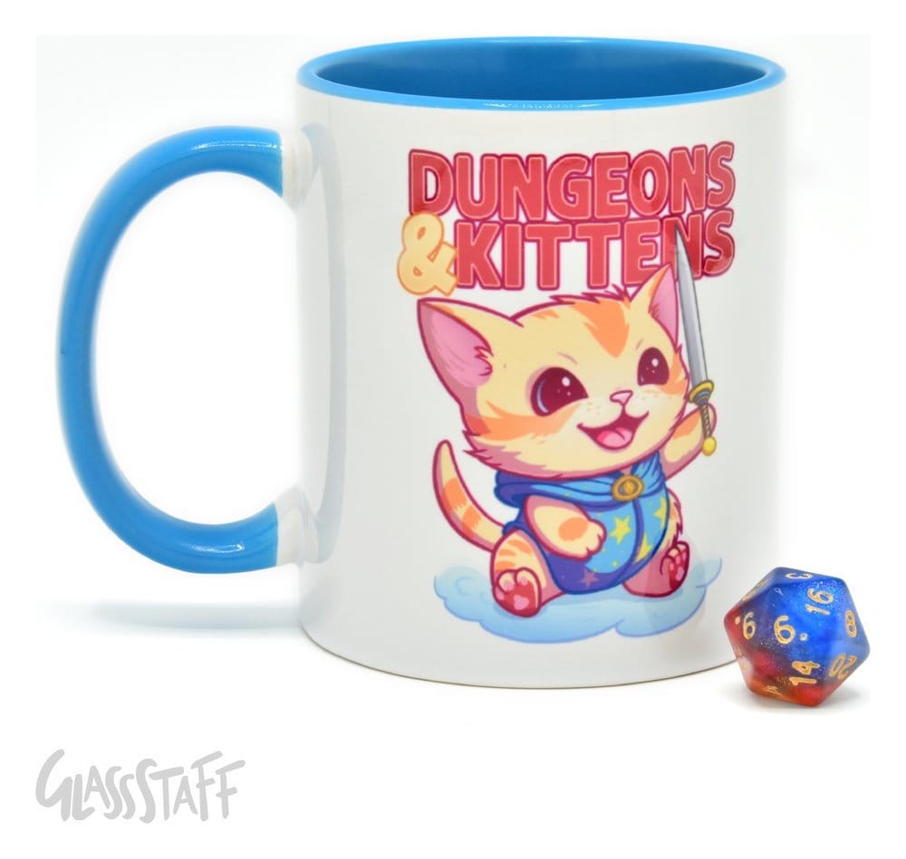 Glassstaff Gift Set Mug & Dice D20 Dungeons & Kittens Glassstaff