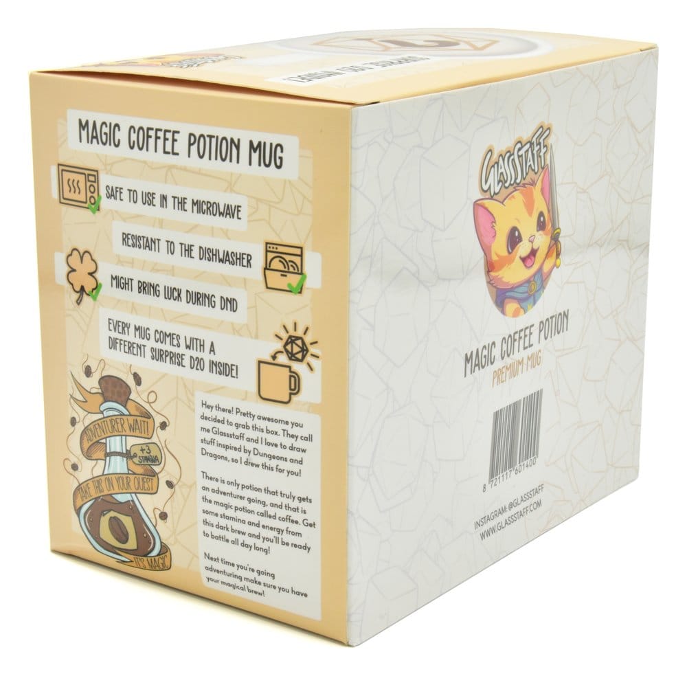 Glassstaff Gift Set Mug & Dice D20 Coffee Potion Glassstaff
