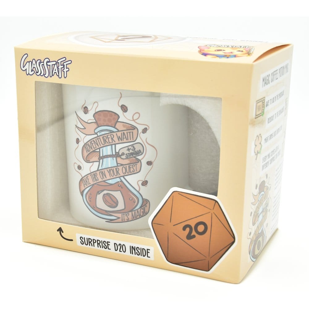 Glassstaff Gift Set Mug & Dice D20 Coffee Potion Glassstaff