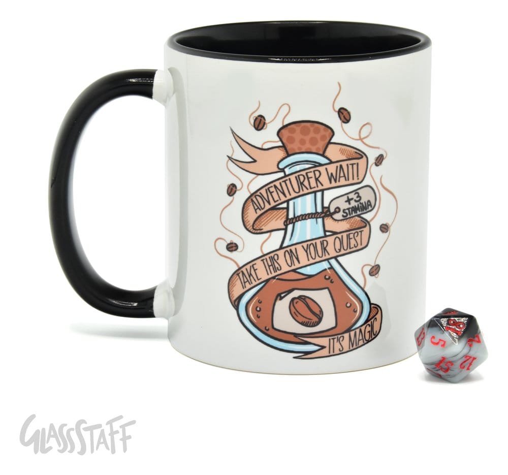 Glassstaff Gift Set Mug & Dice D20 Coffee Potion Glassstaff