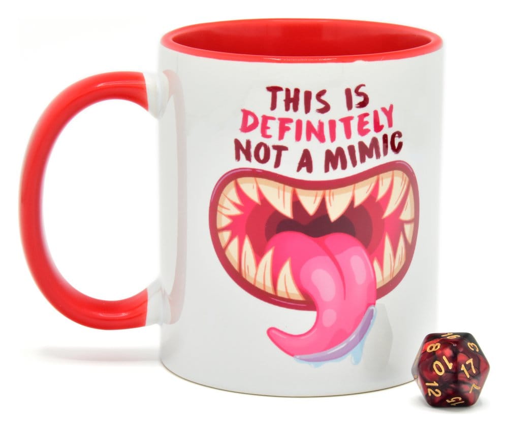 Glassstaff Gift Set Mug & Dice D20 Not a Mimic Glassstaff