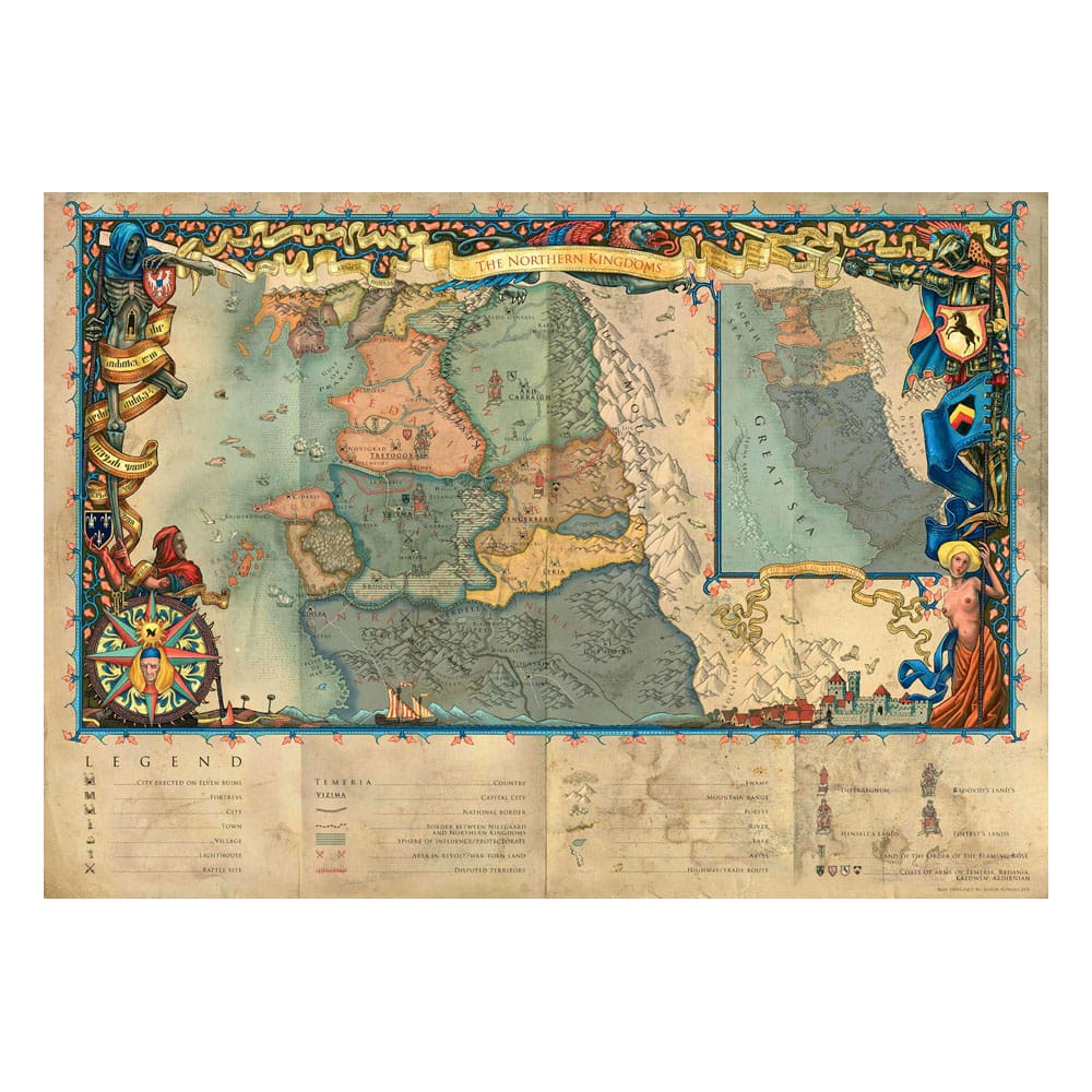 The Witcher 3 Gaming Puzzle The Northern Kingdoms 1000 pieces Good Loot