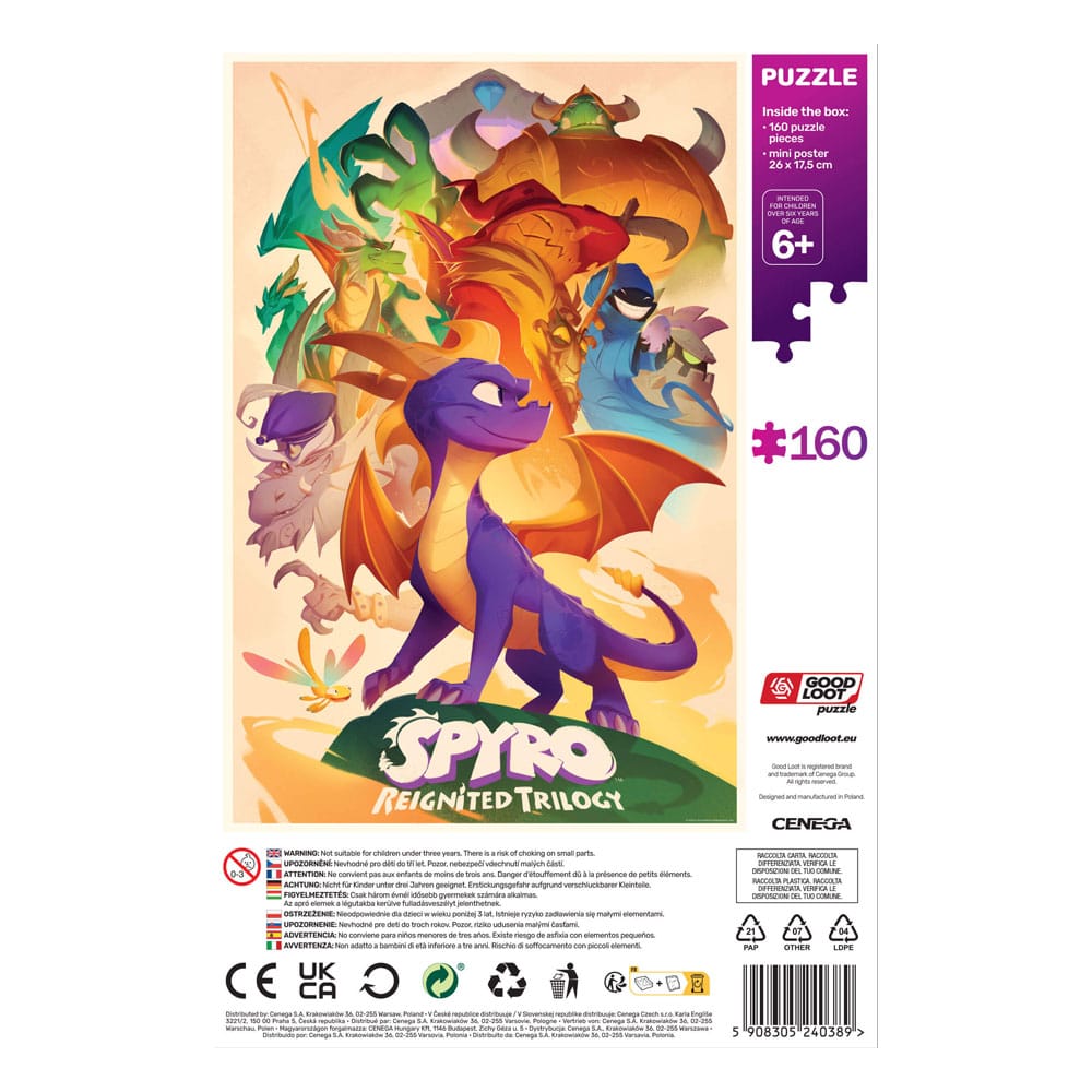 Spyro Reignited Trilogy Kids Puzzle Heroes 160 pieces Good Loot
