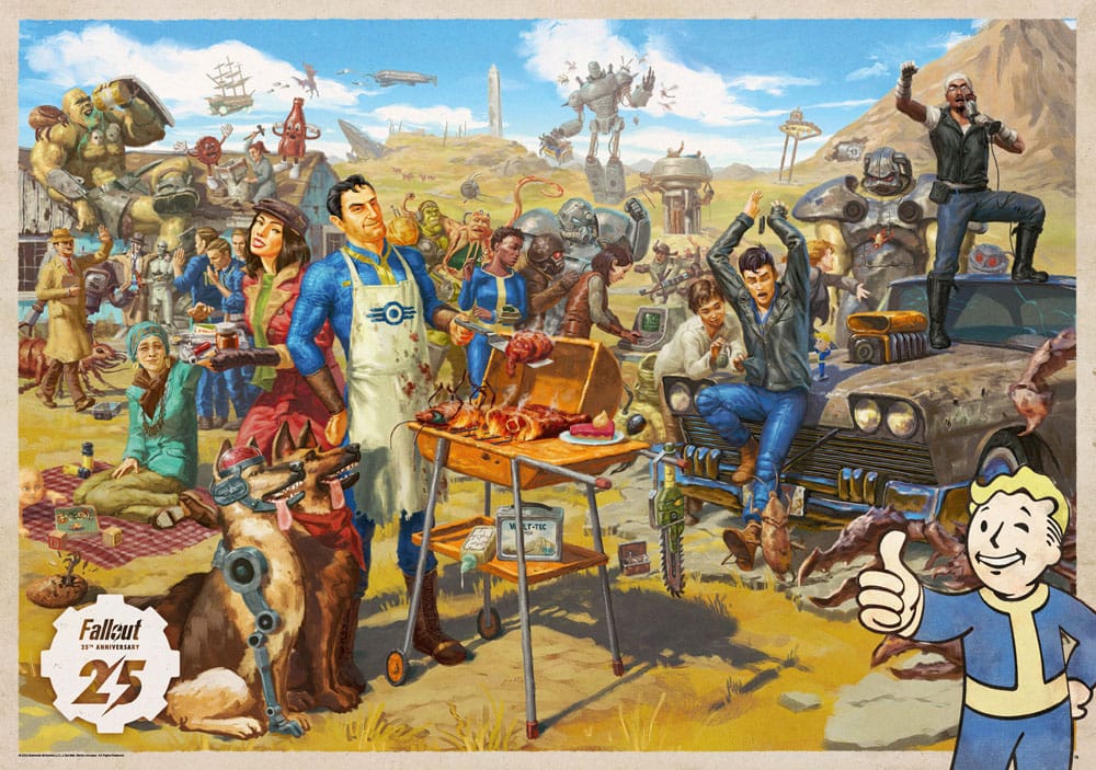 Fallout gift set Fallout Vault Loot Collection Puzzle socks figurine & key ring Good Loot