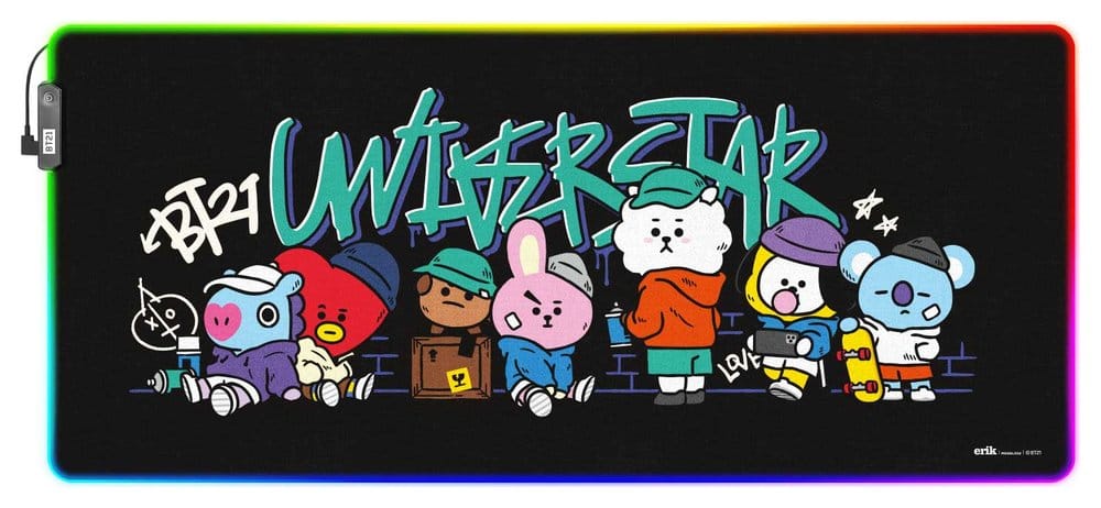BT21 LED XXL Mouse Mat Grupo Erik