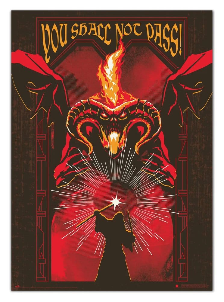The Lord of the Rings Luminescent Poster Balrog Grupo Erik