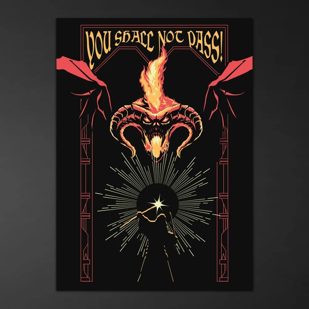 The Lord of the Rings Luminescent Poster Balrog Grupo Erik