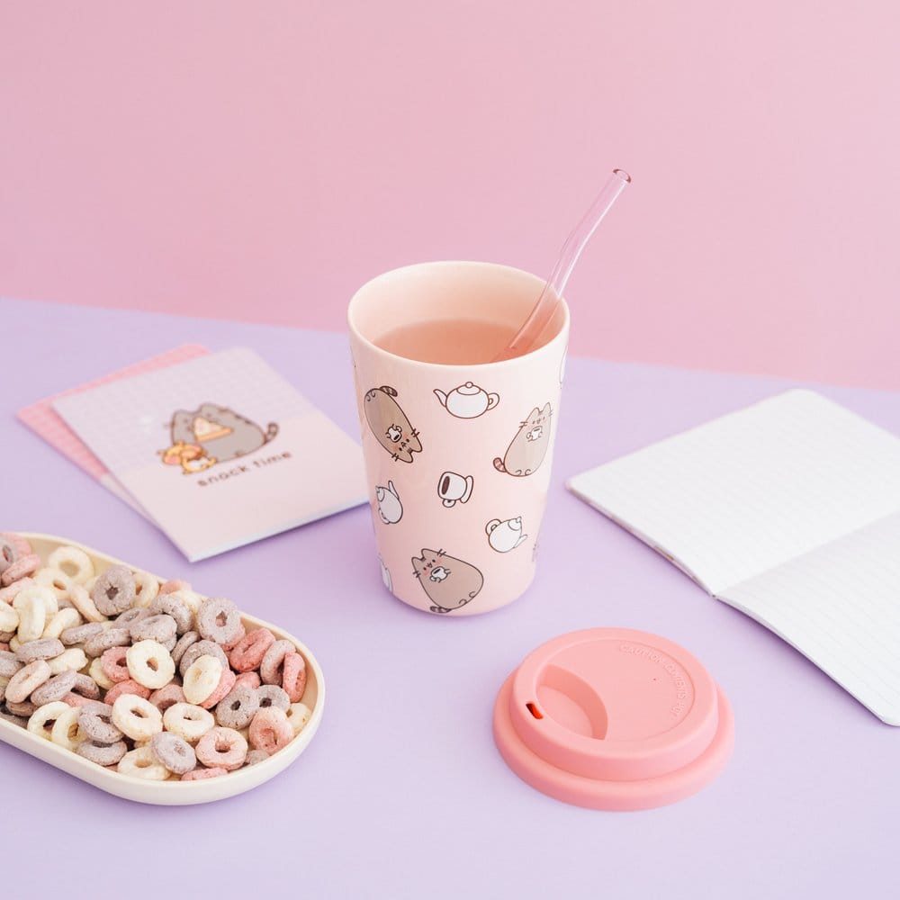 Pusheen Ceramic Mug with Lid 400 ml Grupo Erik
