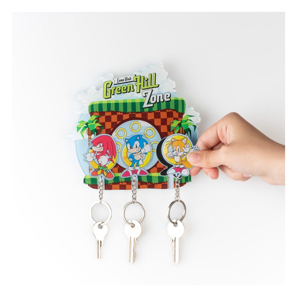 Sonic the Hedgehog Key rack incl. 3 key rings Grupo Erik