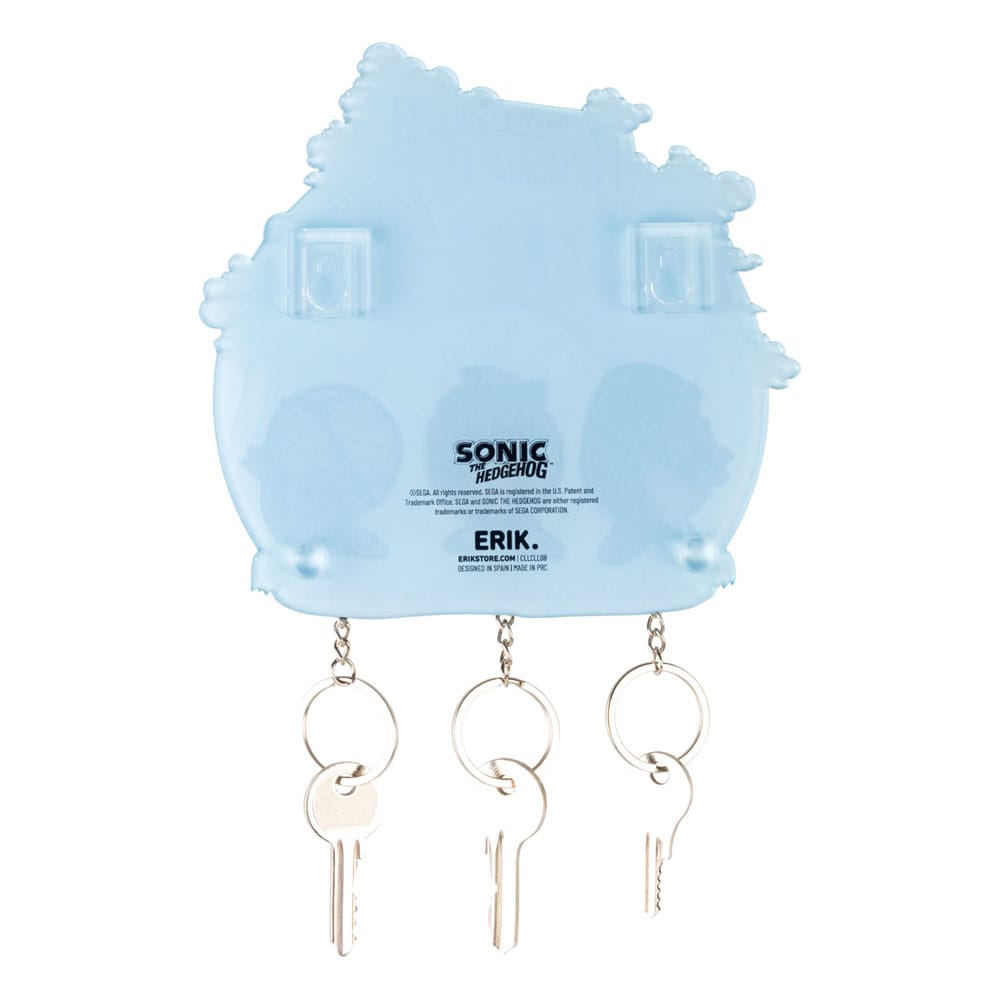 Sonic the Hedgehog Key rack incl. 3 key rings Grupo Erik
