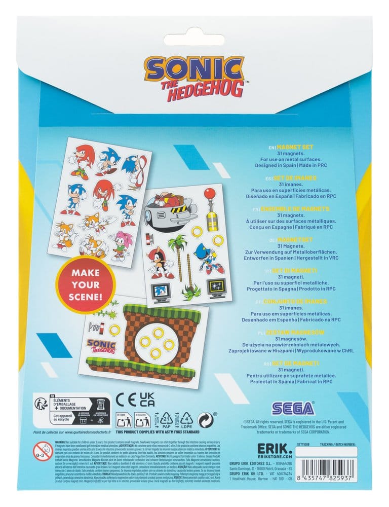 Sonic Die Cut Magnet Set Grupo Erik