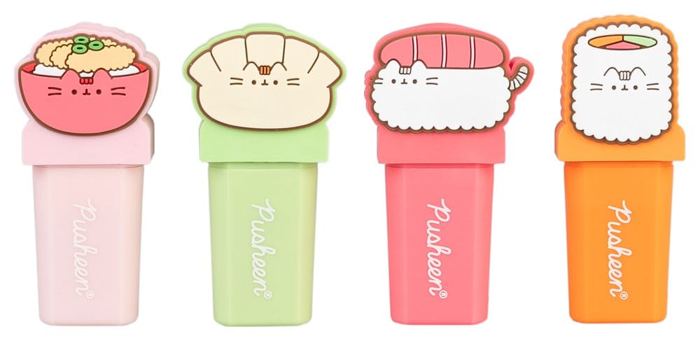 Pusheen Highlighters with Topper Sushi Roll Set of 4 Grupo Erik