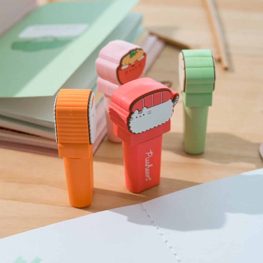 Pusheen Highlighters with Topper Sushi Roll Set of 4 Grupo Erik