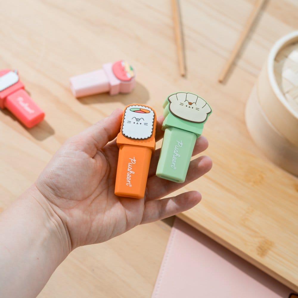 Pusheen Highlighters with Topper Sushi Roll Set of 4 Grupo Erik