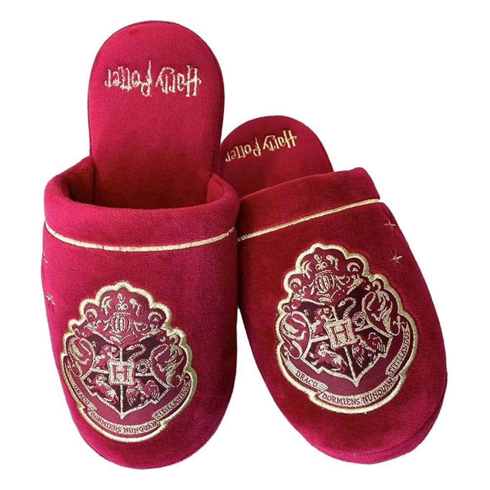 Harry Potter Slippers Hogwarts Gold on Burgundy EU 38 41 Groovy