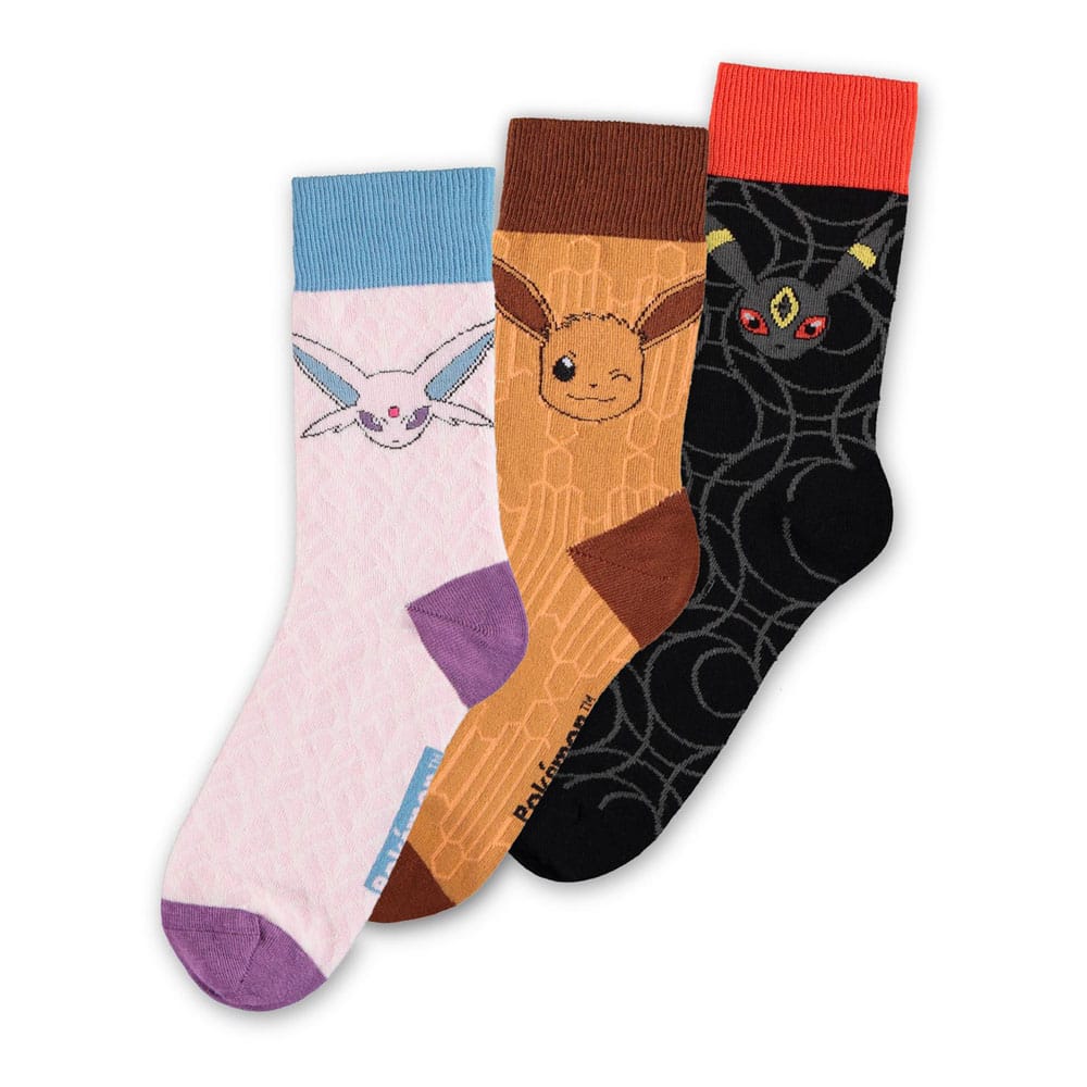 Pokémon Socks 3 Pack Eevee Evolution 2.0 35 38 Difuzed
