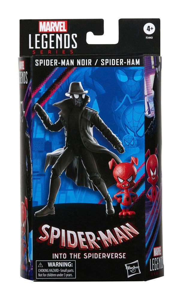 Spider-Man Into the Spider Verse Marvel Legends Action Figure 2 Pack 2022 Spider-Man Noir & Spider Ham Hasbro