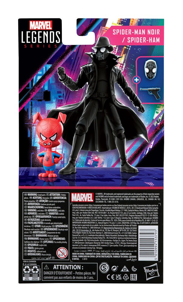 Spider-Man Into the Spider Verse Marvel Legends Action Figure 2 Pack 2022 Spider-Man Noir & Spider Ham Hasbro