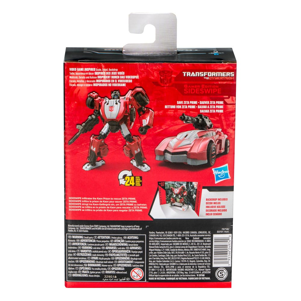 Transformers War for Cybertron Studio Series Deluxe Class Action Figure Gamer Edition Sideswipe Hasbro