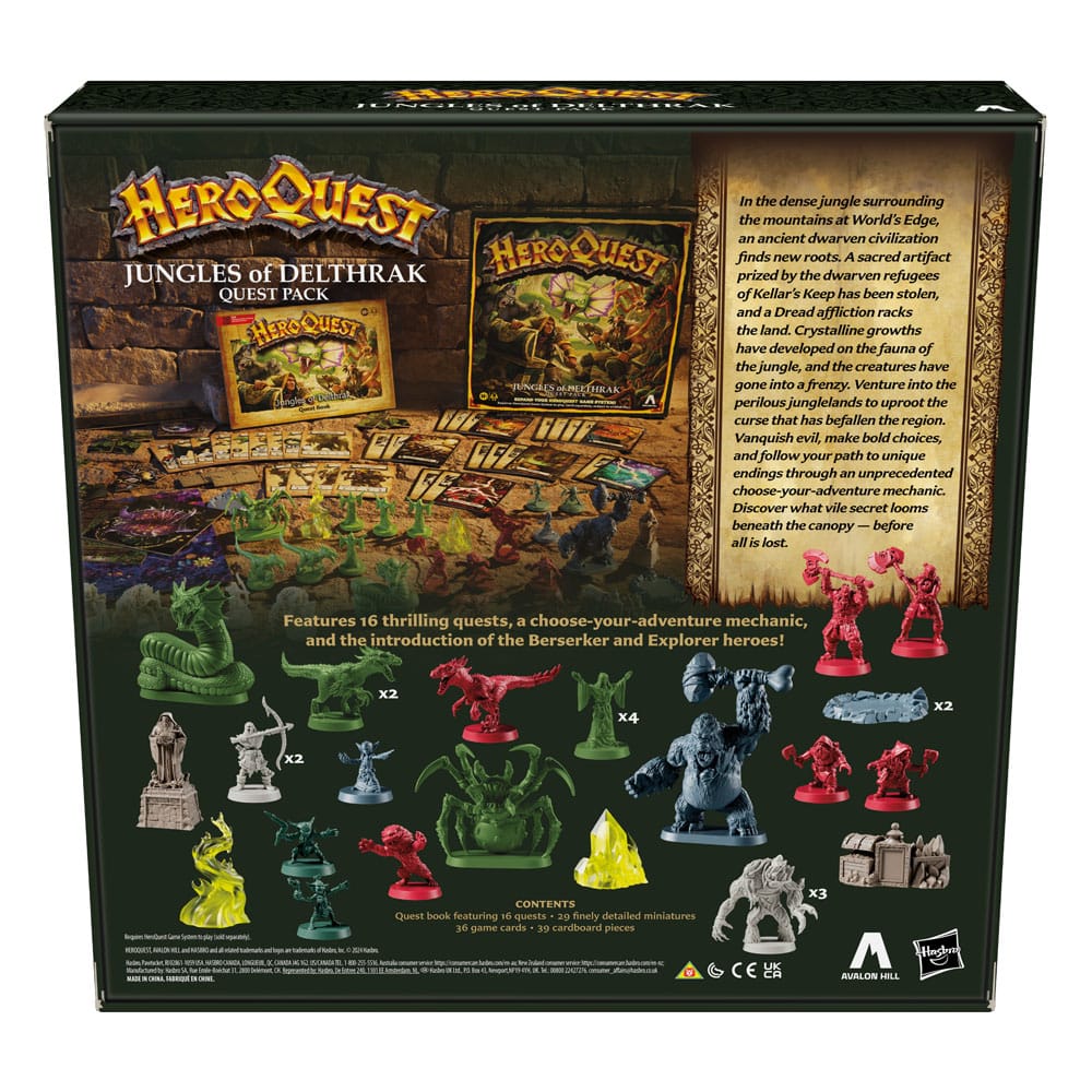 HeroQuest Board Game Expansion Jungles of Delthrak Quest Pack *English Version* Hasbro