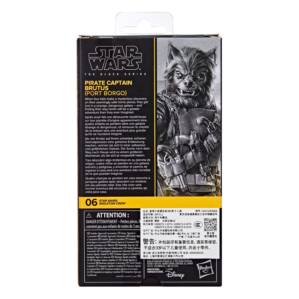 Star Wars Skeleton Crew Black Series Action Figure Pirate Capitaine Brutus Port Borgo Hasbro
