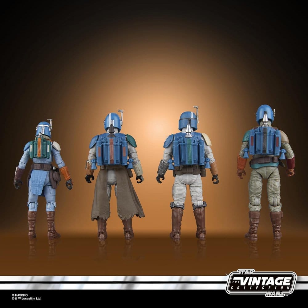 Star Wars The Mandalorian Vintage Collection Action Figure 4 Pack Mandalorian Shriek Hawk Hasbro