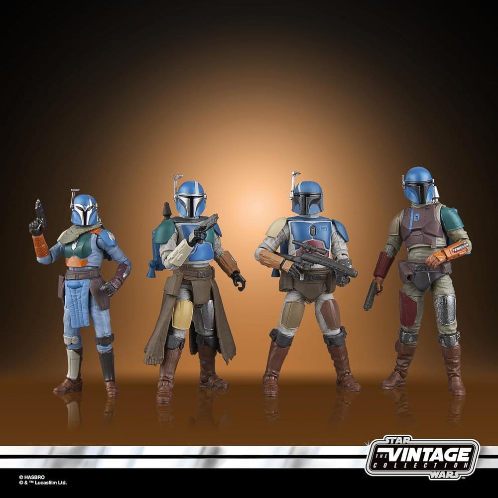 Star Wars The Mandalorian Vintage Collection Action Figure 4 Pack Mandalorian Shriek Hawk Hasbro