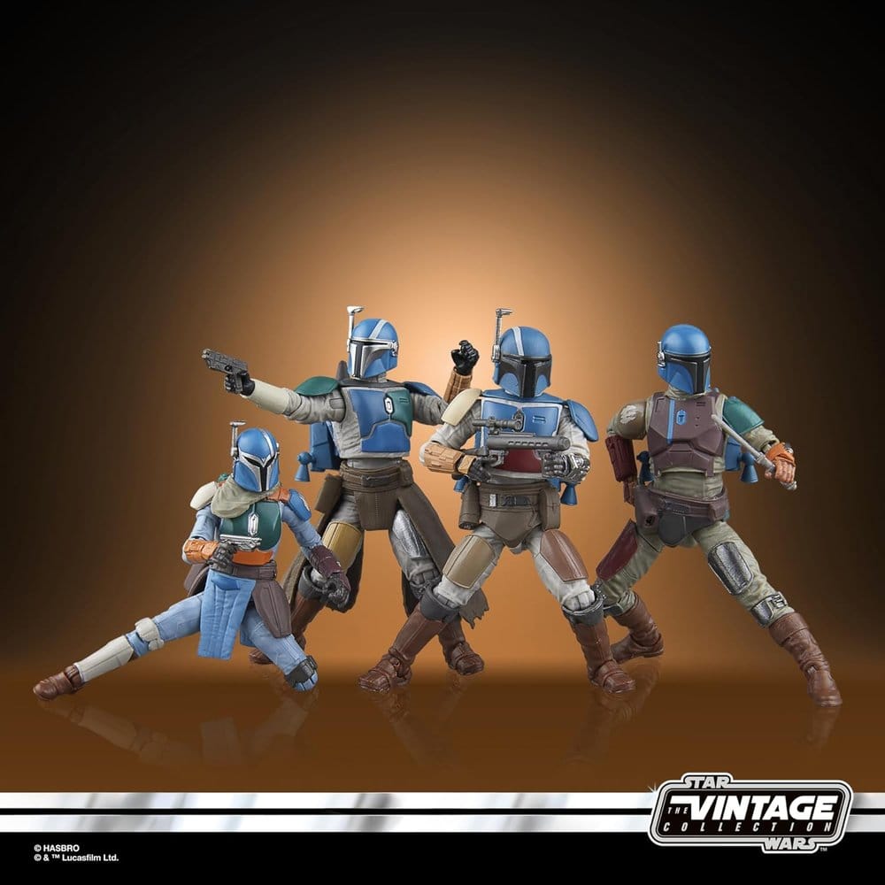 Star Wars The Mandalorian Vintage Collection Action Figure 4 Pack Mandalorian Shriek Hawk Hasbro