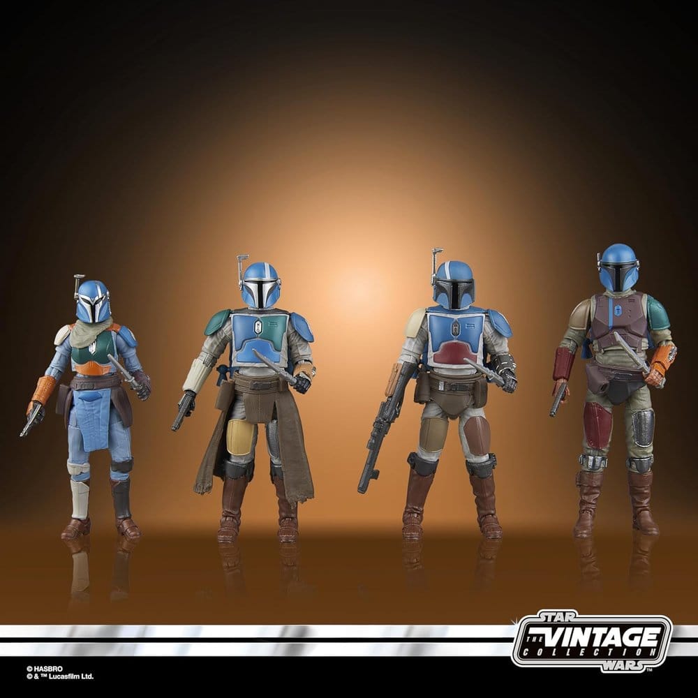 Star Wars The Mandalorian Vintage Collection Action Figure 4 Pack Mandalorian Shriek Hawk Hasbro