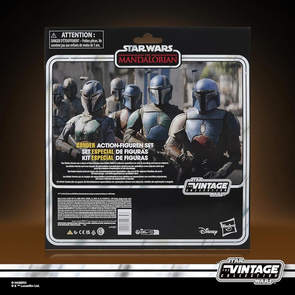 Star Wars The Mandalorian Vintage Collection Action Figure 4 Pack Mandalorian Shriek Hawk Hasbro