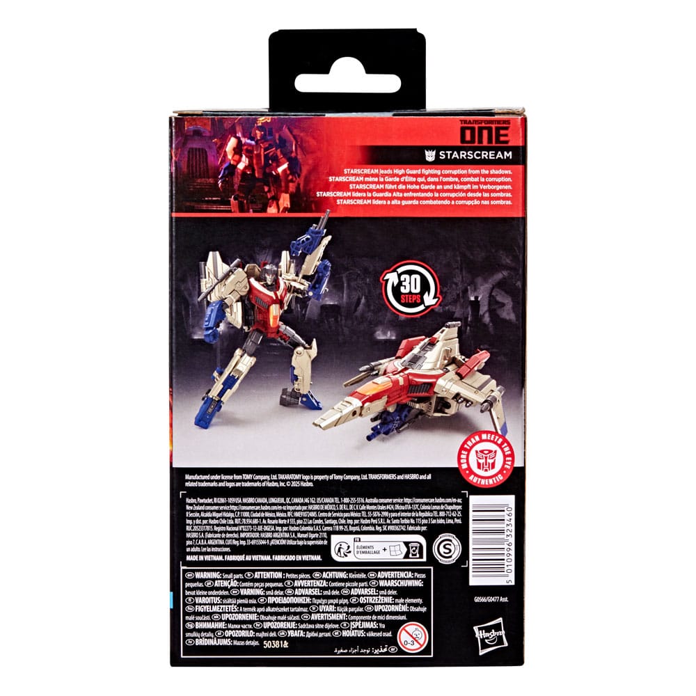 Transformers One Studio Series Deluxe Class Action Figure Starscream Hasbro
