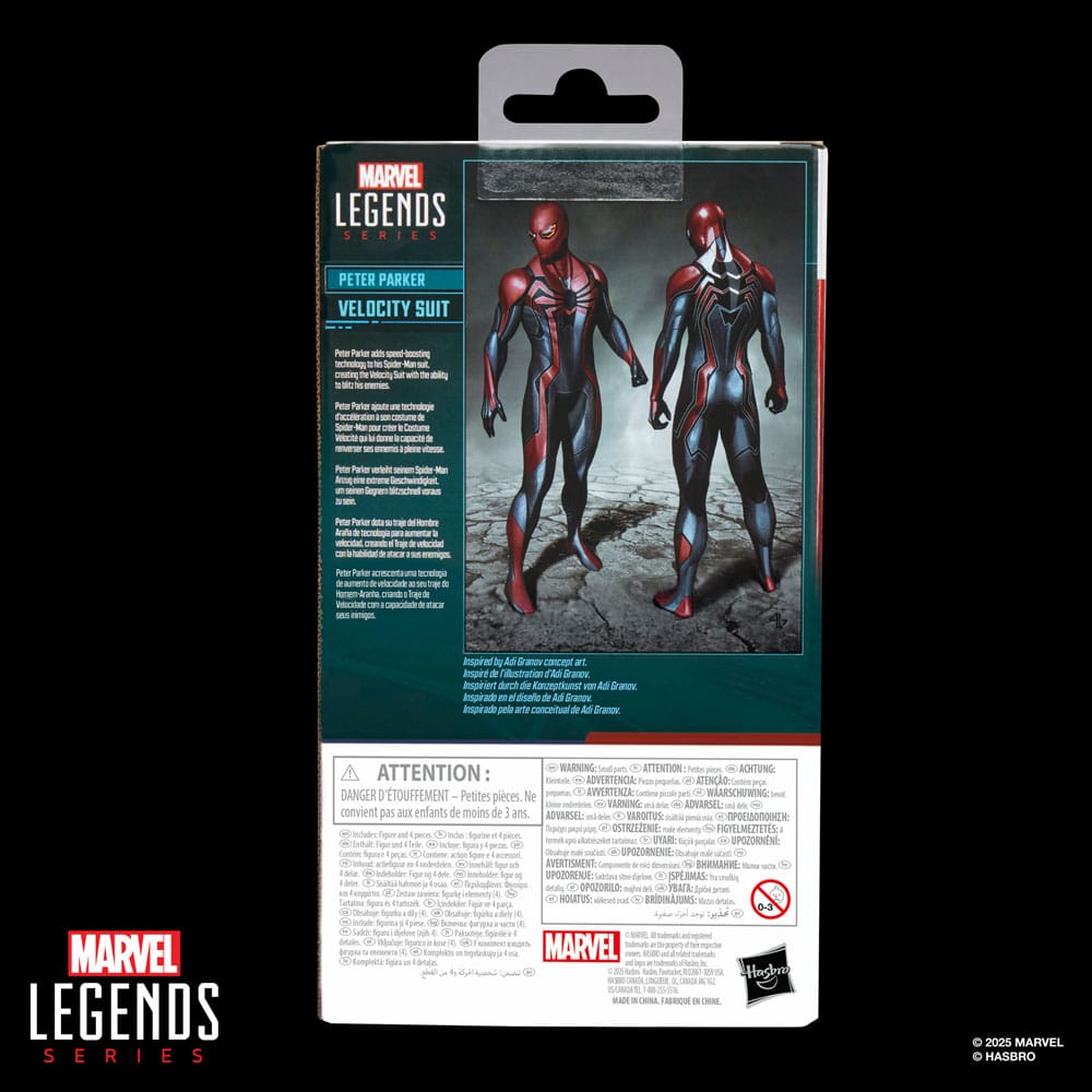 Spider-Man Marvel Legends Gamerverse Action Figure Peter Parker Velocity Suit Hasbro