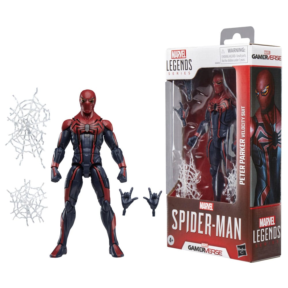 Spider-Man Marvel Legends Gamerverse Action Figure Peter Parker Velocity Suit Hasbro