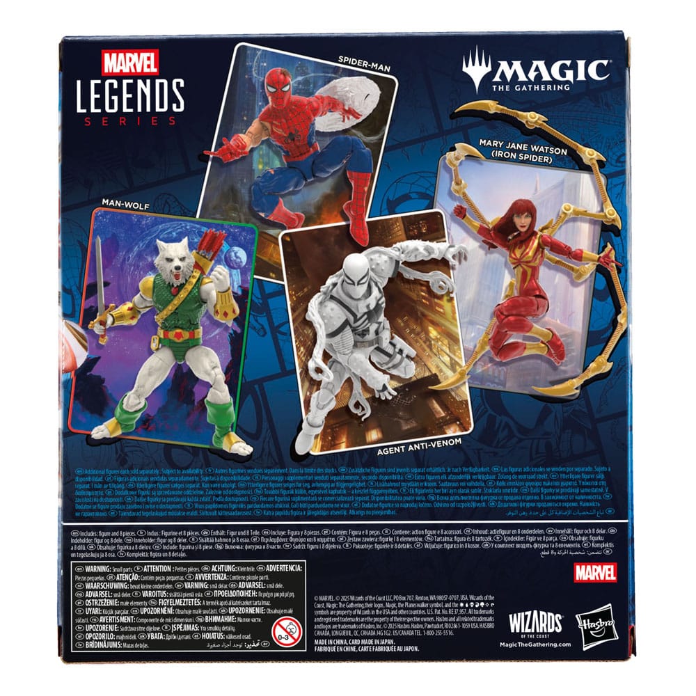 Marvel Legends Magic The Gathering Action Figure Mary Jane Watson Iron Spider plus Exclusive Foil Card Hasbro