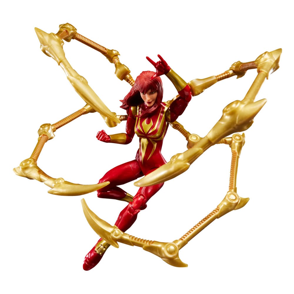 Marvel Legends Magic The Gathering Action Figure Mary Jane Watson Iron Spider plus Exclusive Foil Card Hasbro