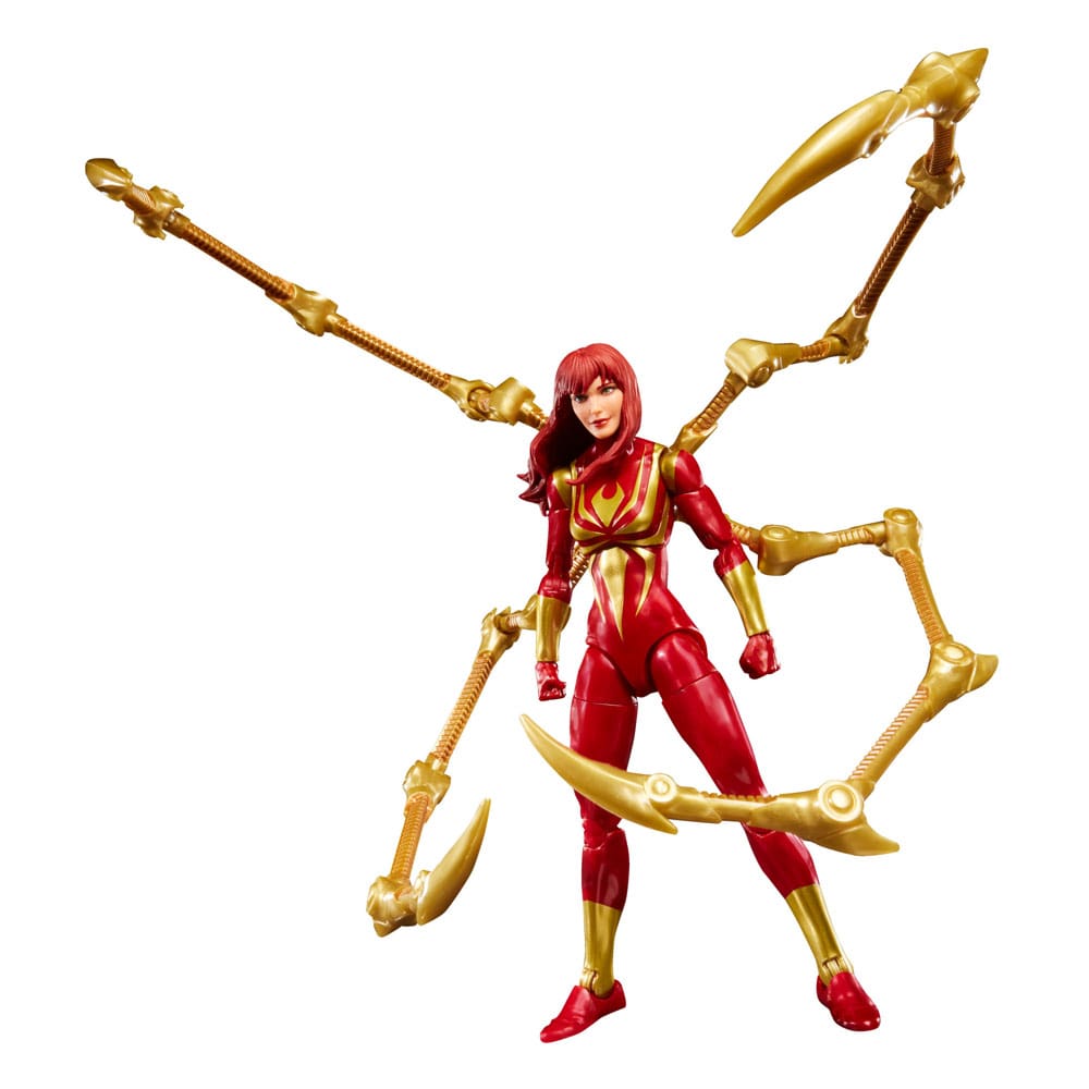 Marvel Legends Magic The Gathering Action Figure Mary Jane Watson Iron Spider plus Exclusive Foil Card Hasbro