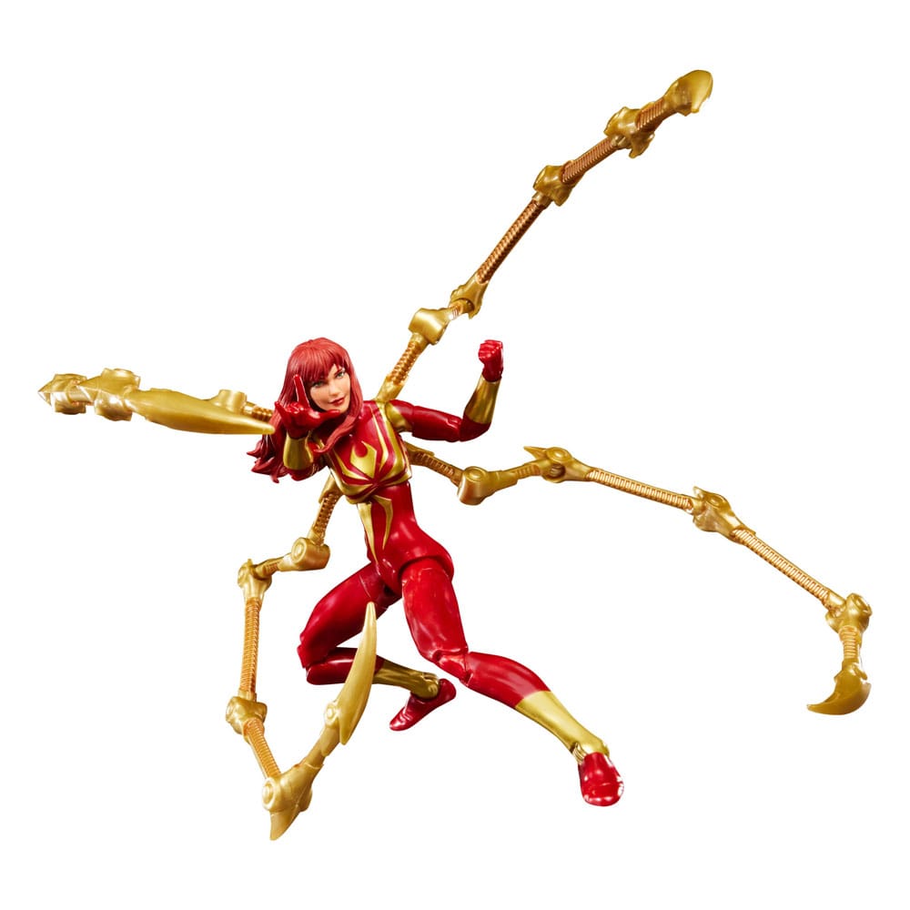 Marvel Legends Magic The Gathering Action Figure Mary Jane Watson Iron Spider plus Exclusive Foil Card Hasbro