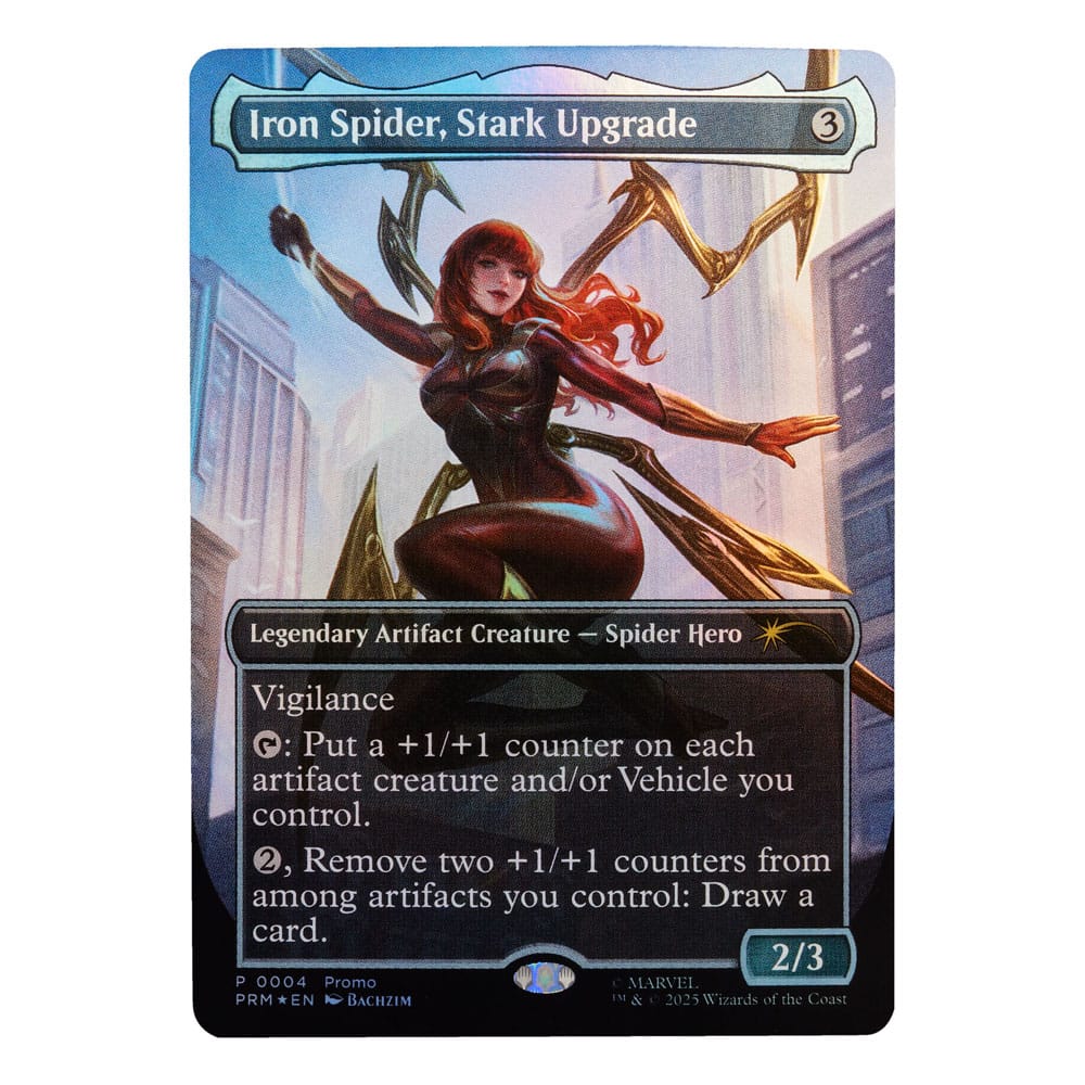 Marvel Legends Magic The Gathering Action Figure Mary Jane Watson Iron Spider plus Exclusive Foil Card Hasbro