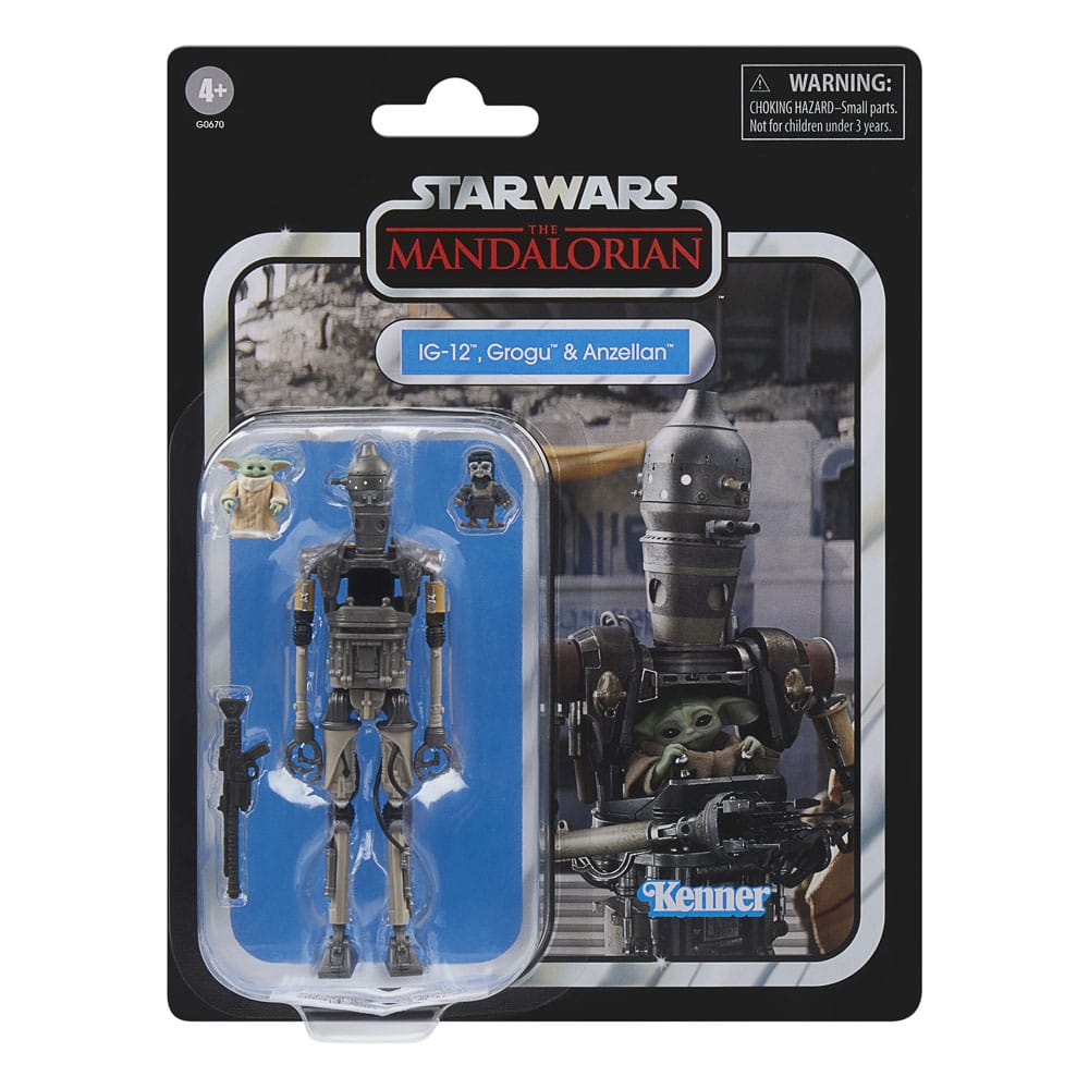 Star Wars The Mandalorian Vintage Collection Action Figure 3 Pack IG 12 Grogu & Anzellan Hasbro