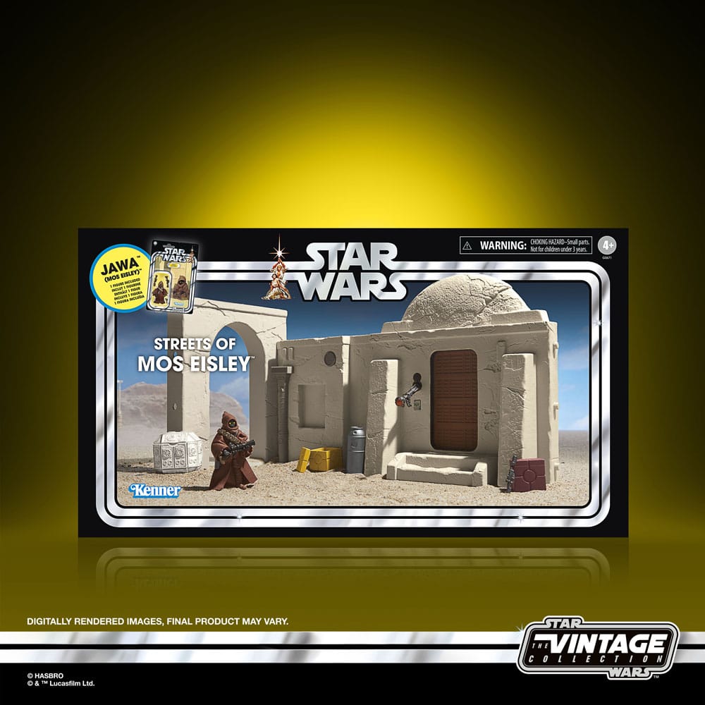 Star Wars Episode IV Vintage Collection Playset Streets of Mos Eisley with Jawa Action Figure Hasbro