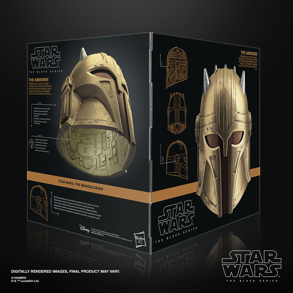 Star Wars The Mandalorian Black Series Electronic Helmet The Armorer Hasbro
