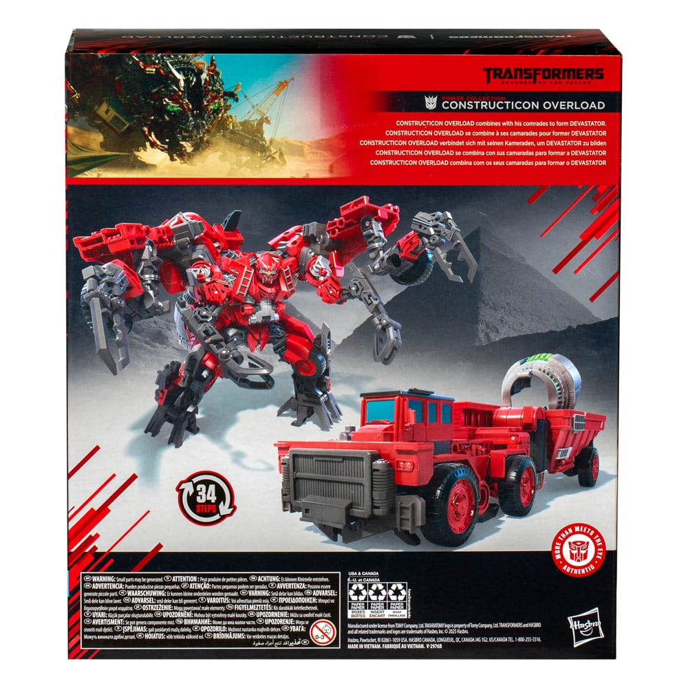 Transformers Revenge of the Fallen Studio Series Leader Class Action Figure Power Collection Constructicon Overload Hasbro