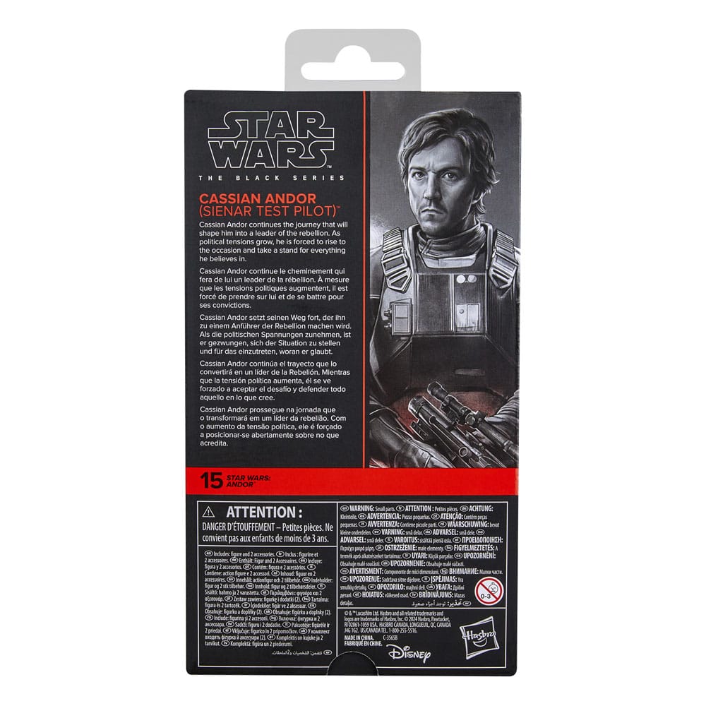 Star Wars Andor Black Series Action Figure Cassian Andor Sienar Test Pilot Hasbro