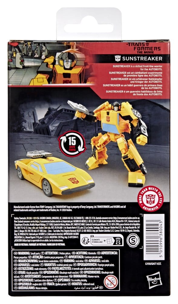 The Transformers The Movie Studio Series Deluxe Class Action Figure Sunstreaker Hasbro