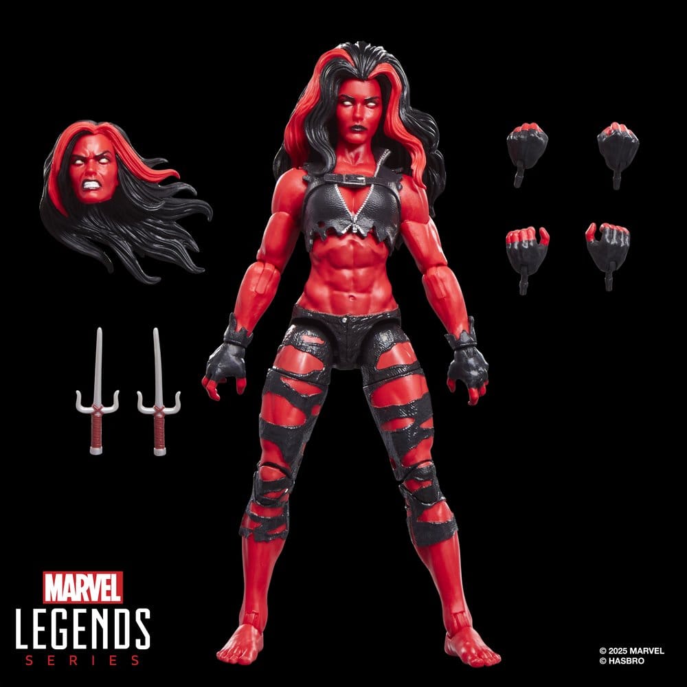 Hulk Marvel Legends Action Figure Red She Hulk Hasbro