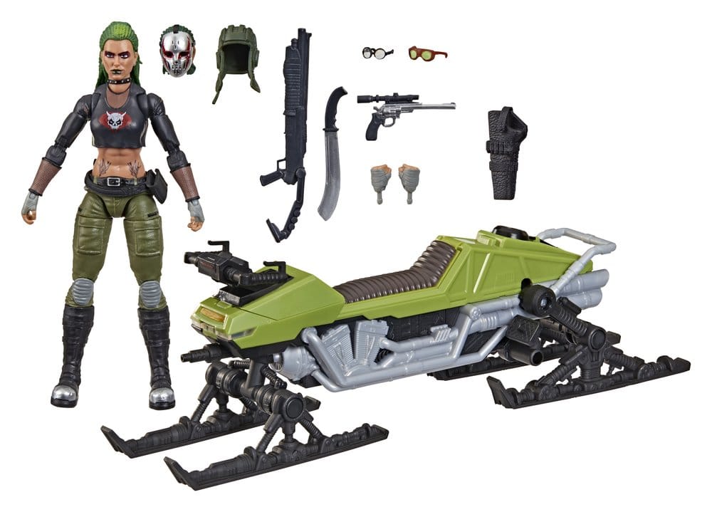 G.I. Joe Classified Series Action Figure and Vehicle Set #194 Zanya and Dreadnok Chameleon Swamp Skier Hasbro