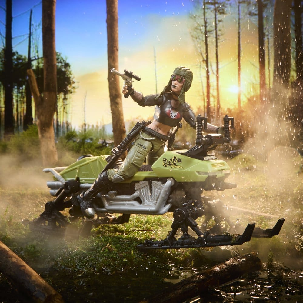G.I. Joe Classified Series Action Figure and Vehicle Set #194 Zanya and Dreadnok Chameleon Swamp Skier Hasbro