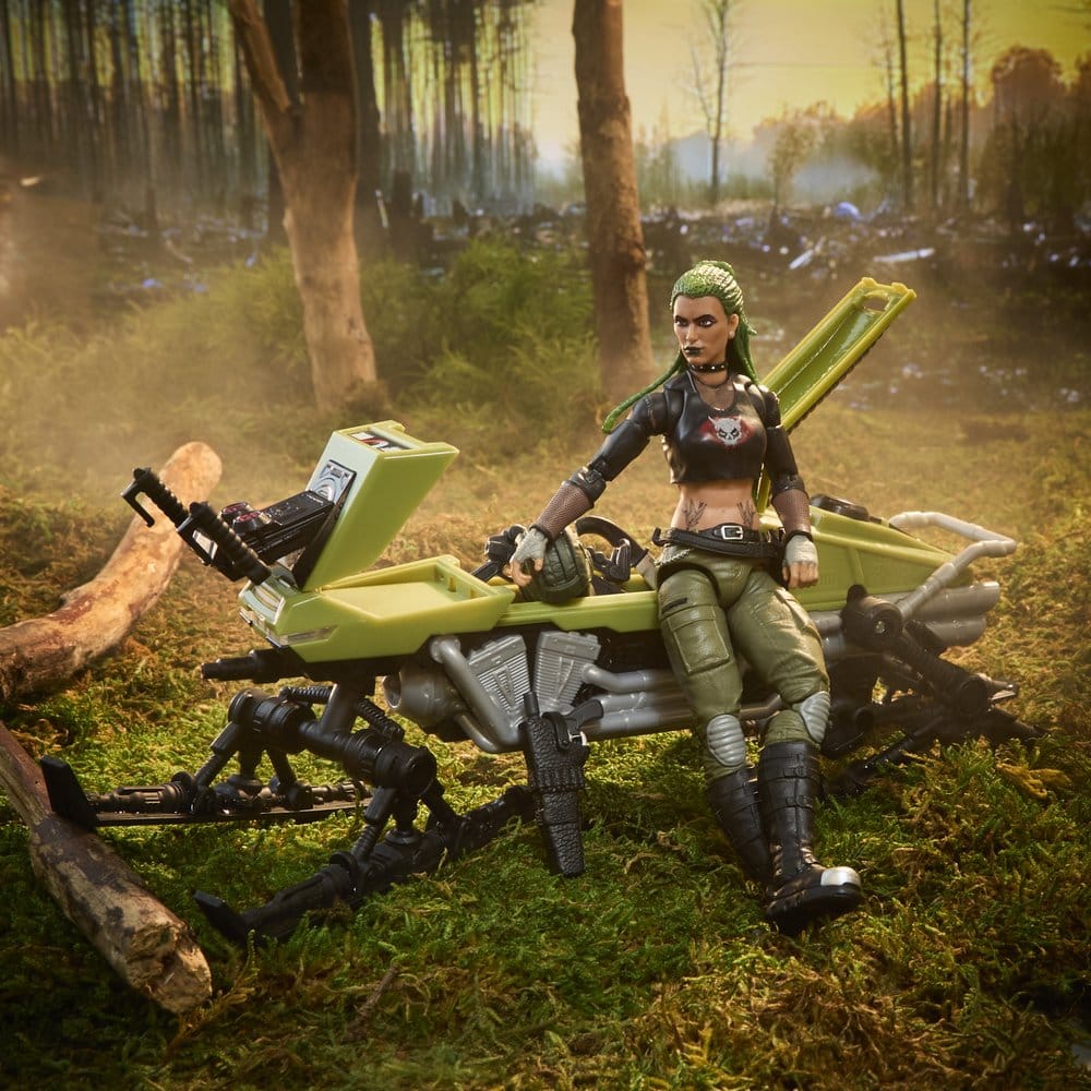 G.I. Joe Classified Series Action Figure and Vehicle Set #194 Zanya and Dreadnok Chameleon Swamp Skier Hasbro