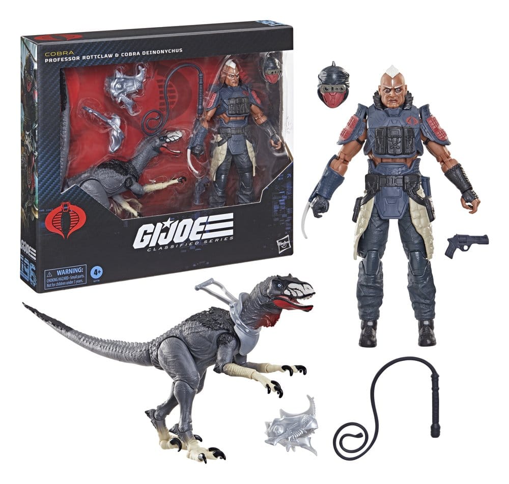 G.I. Joe Classified Series Action Figure 2 Pack #196 Professor Rottclaw & Cobra Deinonychus Hasbro